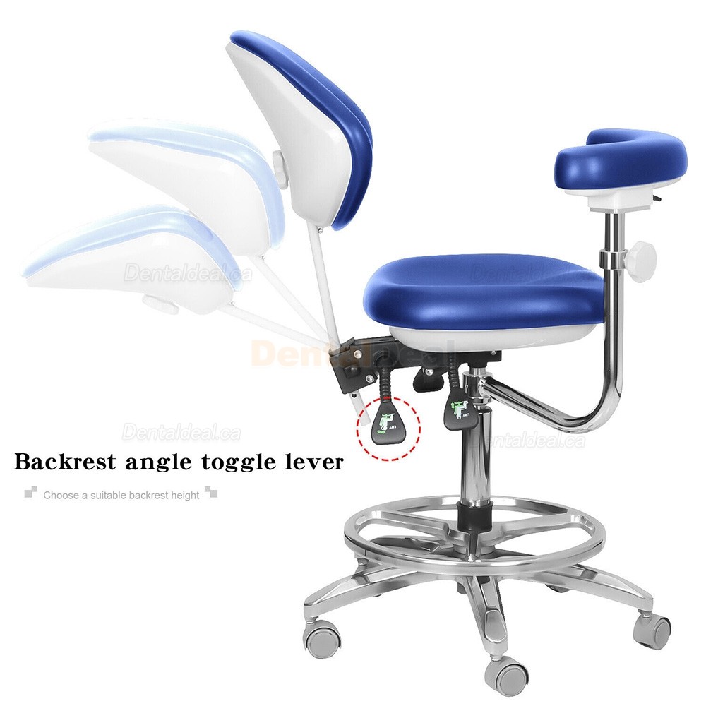 QY-600M-B2 Mobile Dental Assistant Stool Dental Operator Chair with Armrest 360&deg; Rotation